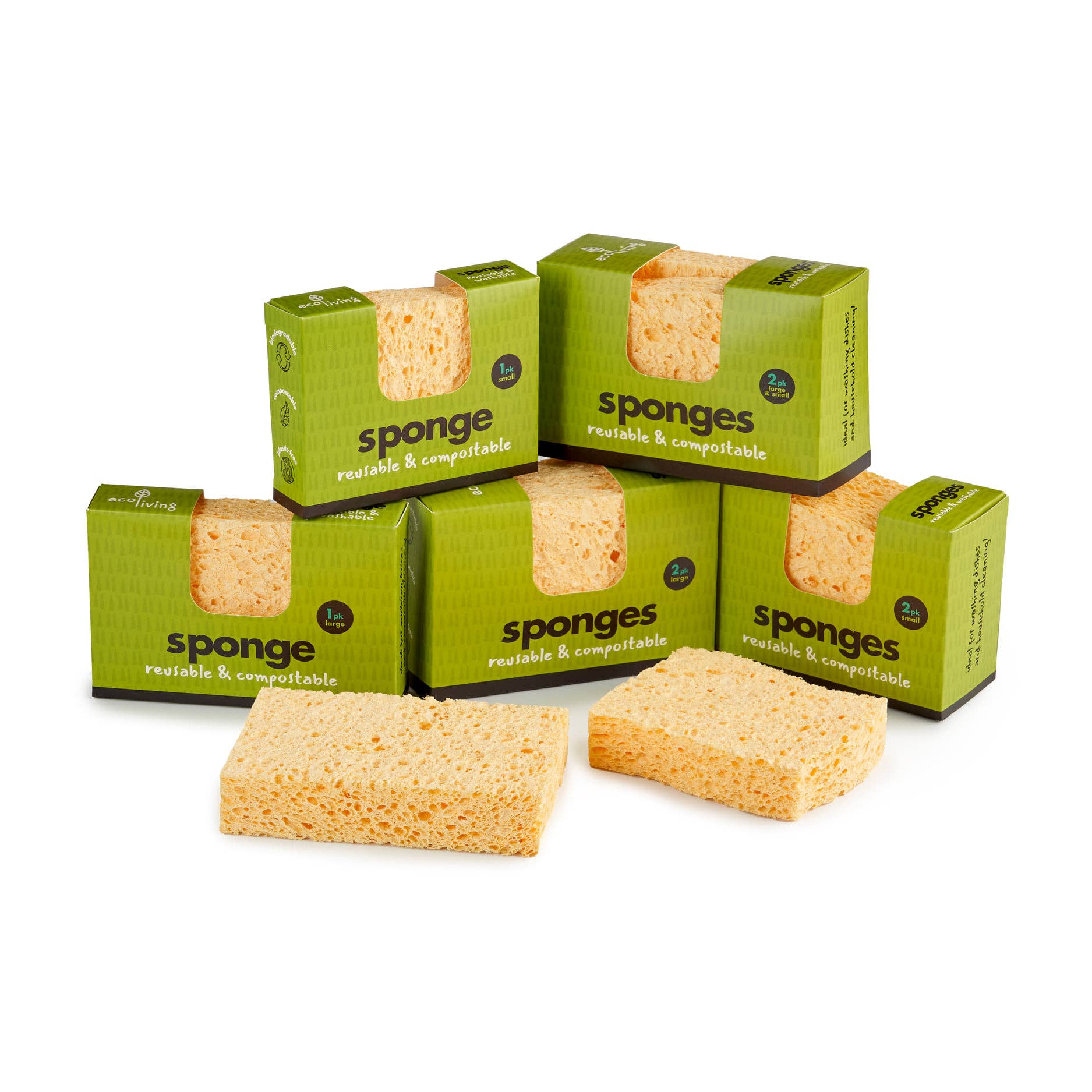 Compostable UK Sponge: Wavy Single